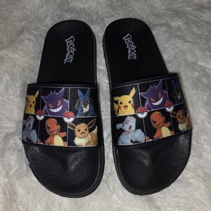 Kids Black Pokémon Slide Sandals